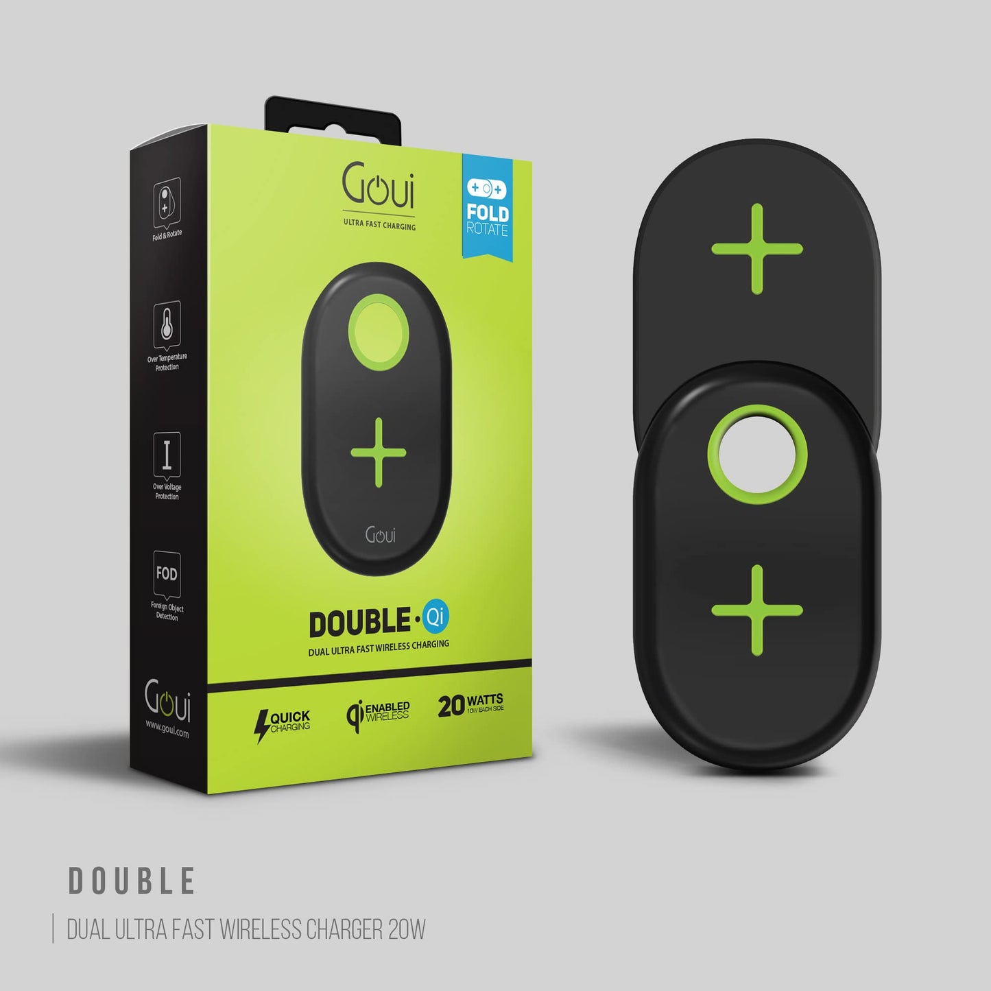 Goui Double-QI Charging Pad [10w +10W]