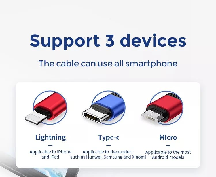 JOYROOM Data Cable Lightning & Micro & Type-C