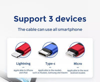 JOYROOM Data Cable Lightning & Micro & Type-C